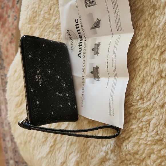 NWOT Coach Witchy Black Stars & Constellation Wristlet Wallet 🖤⭐️